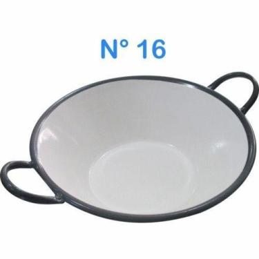 Imagem de Tacho Esmaltado N16 P/ Frituras Pastel Salgados Kibe'S Porções 7 Litro