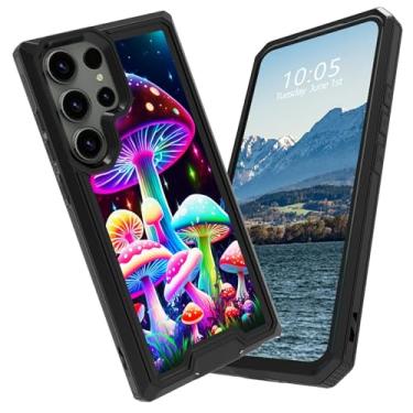 Imagem de BFDHGQZC Capa para celular Samsung Galaxy S25 Ultra 6,8 polegadas, híbrida, camada dupla, policarbonato rígido + TPU macio à prova de choque, capa protetora robusta para Samsung S25 Ultra, cogumelos