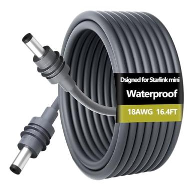 Imagem de Rockbamb Para Cabo Starlink Mini (5 M/16,4 Pés), Fonte De Alimentação Cc Reposição, À Prova D'Água, Ambientes Externos, Cinza