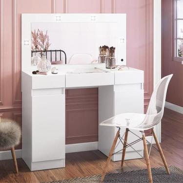 Imagem de Penteadeira Camarim Studio Com Luz de Led 2 Portas 3 Gavetas - ALBATRO