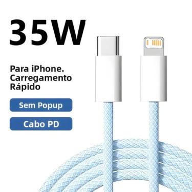 Imagem de Cabo PD Trançado De Carregamento Rápido De 35W Para iPhone 13 14 pro M