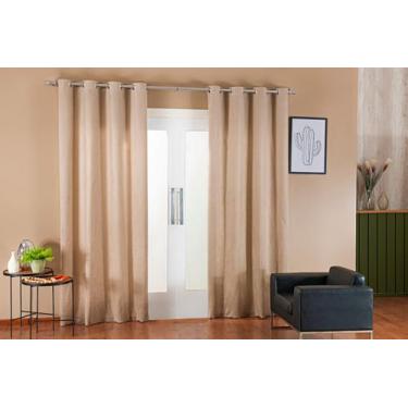 Imagem de Cortina Suede Blackout 70 2,80m X 2,50m Para Varão De 2,00m - Laika En