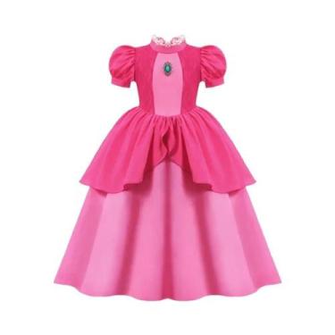 Imagem de Vestido De Princesa Branca De Neve Para Meninas Com Capa Fantasia De F