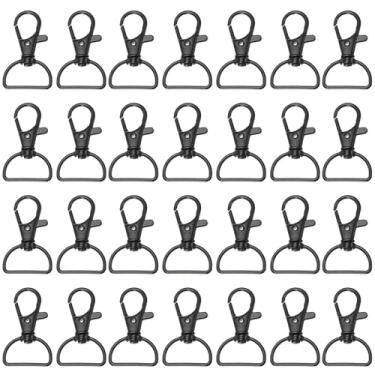 Imagem de PATIKIL Ganchos de fecho giratório 3/10.2 cm (21 mm), 35 peças de metal giratório lagosta fecho de garra cordão gancho de pressão anel D clipe de chaveiro para fabricação de chaveiros, ferragens de