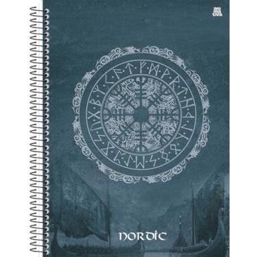 Imagem de Caderno Universitário Animativa, 20 matérias, Capa dura, 320 folhas, Nordic, Pacote com 2