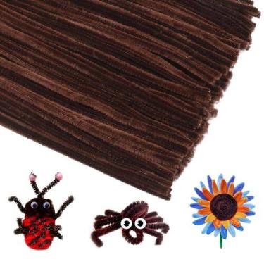 Imagem de Haste de Chenille 30cm - Marrom - 100 unidades - Artlille
