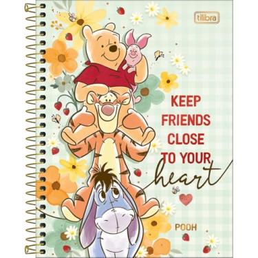 Imagem de Caderno Pooh Colegial Espiral Capa Dura TILIBRA - 10 Matérias 160 Folhas (Verde)