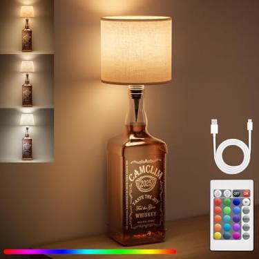 Imagem de Abajur sem fio para garrafa de vinho: luz de rolha de garrafa de licor com controle remoto regulável, sem fio, portátil, recarregável, LED, operado por bateria, abajur de garrafa de uísque para