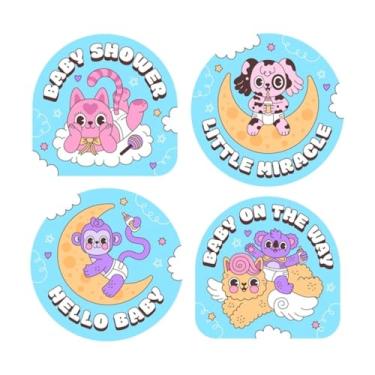 Imagem de Adesivo Kawai Infantil Decorativo Para Quarto Caderno Parede Festa Chá de Bebê 50x50cm