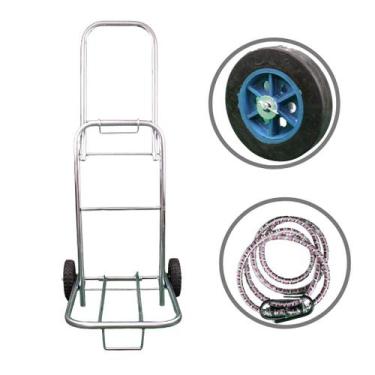 Imagem de Carrinho De Mão Dobrável Bagagem Carga 170kg Com Elástico - LOJAS SOUZ