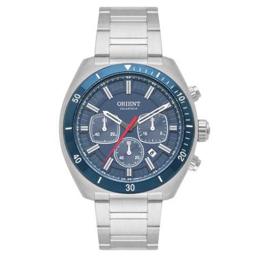 Imagem de Relógio Orient Masculino Ref: Mbssc285 D1sx Solar Cronógrafo Prateado