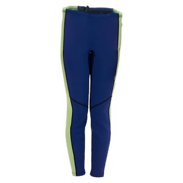 Imagem de Calças de mergulho infantis de neoprene de 1,5 mm-3 mm, calças de mergulho, para meninos e meninas, cinto com cadarço, proteção contra o frio espesso, adequado para natação e mergulho (verde de 1,5 mm