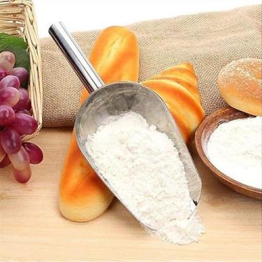 Imagem de Conjunto de pá de aço inoxidável fundido de cubos de gelo, pá de cozinha, pá de cozinha, colher de café para máquina de gelo, congelador, grãos de café, alimentos, doces, farinha, pipoca, sem ferrugem