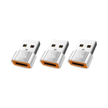 Imagem de Adaptador Conversor USB 3.0 10A USB a Para C OTG Para Xiaomi 12 MacBoo
