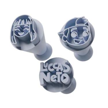 Imagem de Kit Carimbo Marcador Brigadeiros LUCCAS NETO LUCAS TOON Molde Festa Co