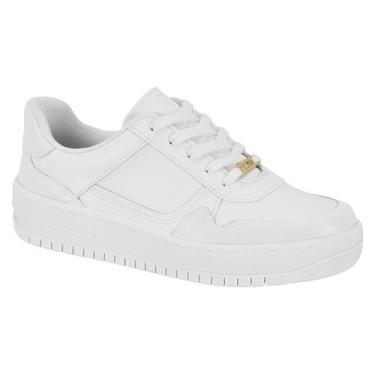 Imagem de Tenis Vizzano Flatform Cadarço Casual Com Recortes Branco, Branco, 36