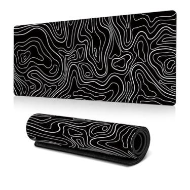 Imagem de Abstract Fluid Computer Desk Pad Rubber Line com Espuma de Borracha Natural Design Macio Elástico Espessado Trava Borda Precisa Adesão Base Estável