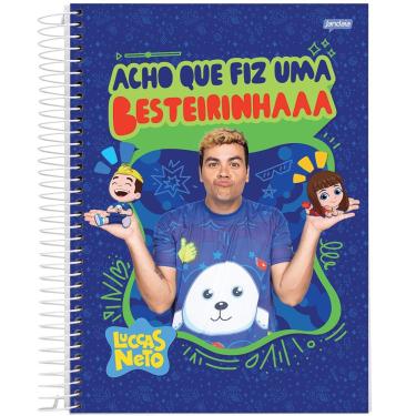 Imagem de Caderno Espiral Universitário Capa Dura 1 Matéria 80f Luccas Neto Jandaia Estampa 2