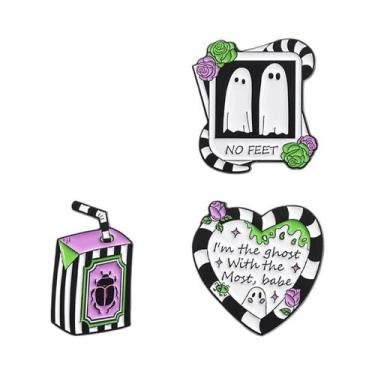 Imagem de Conjunto De Pins De Esmalte De Personagens De Filmes De Terror De Hall