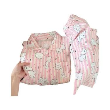 Imagem de Conjunto De Pijamas Femininos Com Estampa De Ganso Moda Coreana Doce E