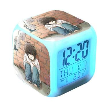 Imagem de Despertador Deaths Notes Square LED digital com luz de fundo