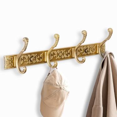 Imagem de VAN CADENE Cabideiro de parede ganchos para pendurar, ganchos de parede sólidos espessados de alumínio vintage cabideiro cabideiro para chapéus para atrás da porta, banheiro, sala de estar, quarto (1