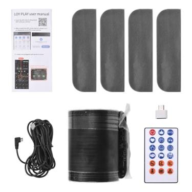 Imagem de Domary Led Olhos Luz para Pára- Controle Remoto App Colorido Sinal de Carro Caminhão Festa Tela Macia Pára- Olhos Animado Led Sinal de Carro Com Cabo 5m (K-12)