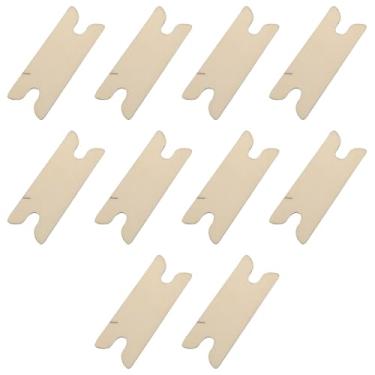 Imagem de JCBIZ 10 peças 79 x 29 mm carretel de ferramentas de tecelagem de madeira adequado para bordado de ponto cruz artesanato DIY