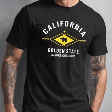 Imagem de Camiseta Masculina Estampada Casual Algodão Califórnia - Breffer, G, P