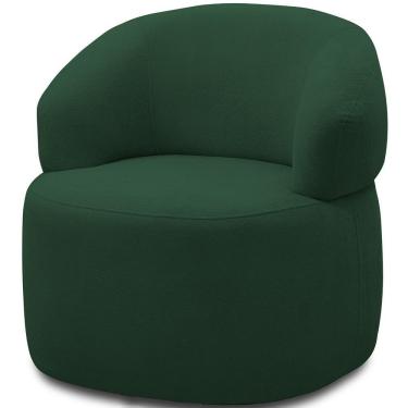 Imagem de Poltrona Giratória Sala De Estar Living Orgânico Carmen F04 Veludo Verde - Lyam Decor