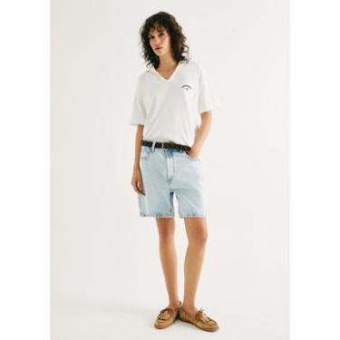 Imagem de Bermuda Jeans Feminina Cintura Média-Feminino