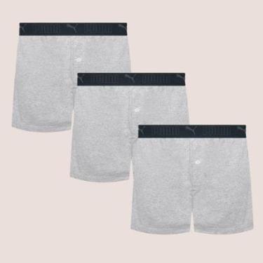 Imagem de Kit Com 3 Samba Canção Masculina Puma Com Cós Elástico E Abertura-Masculino