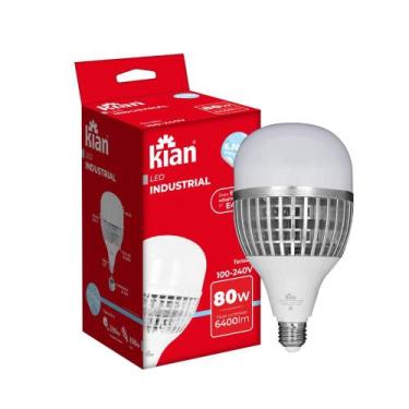 Imagem de Bulbo Led 6500k E27 E40 Branco-frio Alta Potência Bivolt 80w - kian
