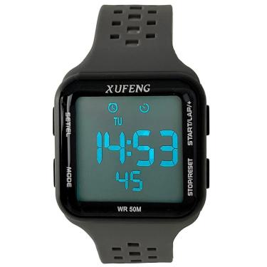 Imagem de Relógio Digita Quadrado Masculino Academia Resistente Água Esportivo Xufeng-Masculino