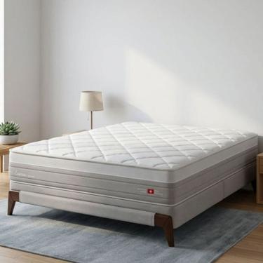 Imagem de Colchão Queen Molas Ensacadas Pillow Top Tecido Aloe Vera Herval Essenza 158x198x29 Yescasa Bege