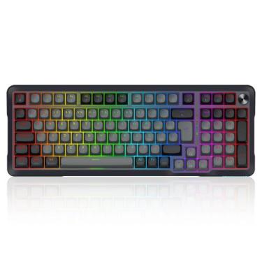Imagem de Teclado mecanico gamer bragi pro rgb wireless switch cream redragon k6