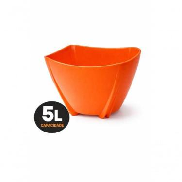 Imagem de Champanheira Laranja 5l Polipropileno Balde De Gelo Cachepô Utensílios