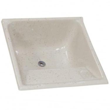 Imagem de Tanque De Mármore Sintético Granitado N2 Extra Com 62x62cm Travertino 