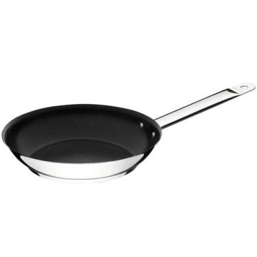 Imagem de Frigideira Aço Inox Fundo Triplo 20cm Antiaderente Profissional 1,1l T
