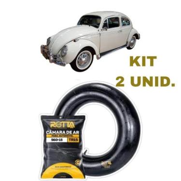 Imagem de Kit 2 Câmara De Ar Para Fusca 560/15 Tr15 Rotta376