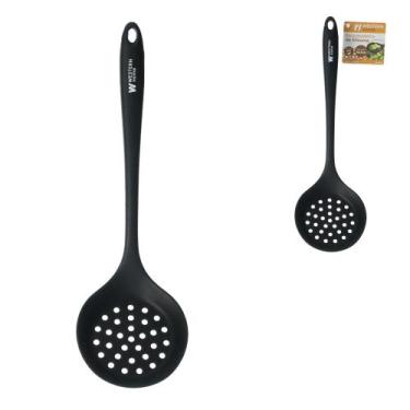 Imagem de Escumadeira de silicone preto 28,5cm - haüskraft
