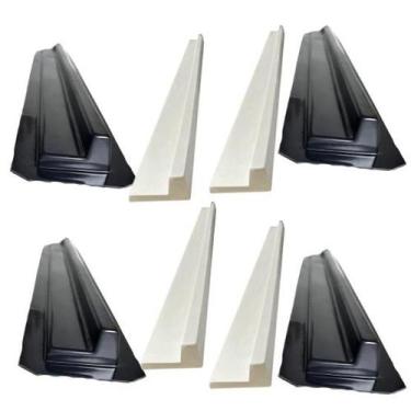 Imagem de Kit de 4 Formas para Fabricação de Gesso 3D Tabica 100x5x7cm - atacadã