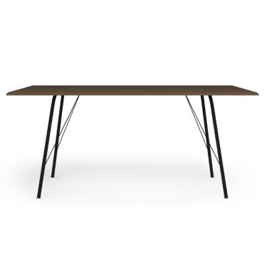 Imagem de Mesa de Jantar Retangular Paraty Amêndoa e Preta 150 cm