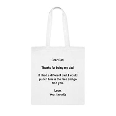 Imagem de Bolsa tote papai, sacola Dear Dad, presente para papai, ideia de presente para papai, bolsa de ombro papai, bolsas reutilizáveis para papai, presente para papai, presente para papai