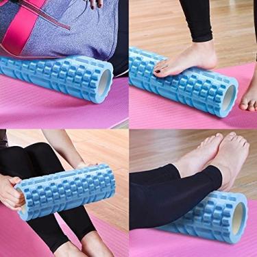 Imagem de Rolo Massagem Foam Roller Liberação Miofascial Bonafit Azul