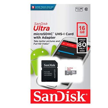 Imagem de Cartão SanDisk 16GB Mobile ULTRA microSDHC com adaptador (SDSDQY-016G-A11A)