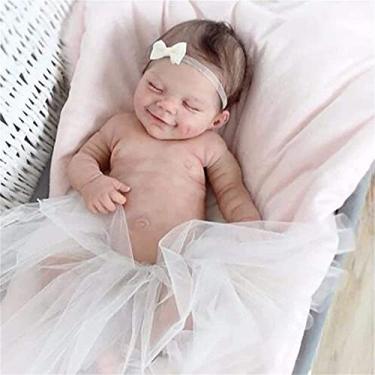 Imagem de KEGUOF boneca reborn,bebe reborn realista,55 cm de 22 polegadas bebê reborn de silicone artesanais realistas bebês bonecas recém -nascidas bebês adormecidos crianças presentes de brinquedo,2,BOY