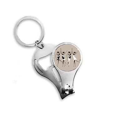 Imagem de Chaveiro abridor de garrafa com abridor de garrafa Celebrate Party Cheers Cat Nail Nipper