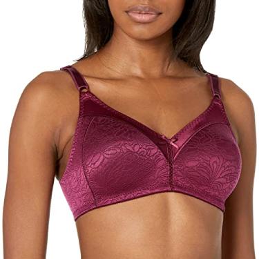 Imagem de Bali Sutiã feminino com suporte duplo sem fio, cobertura total (cores aposentadas), Roxo brilhante, 38B