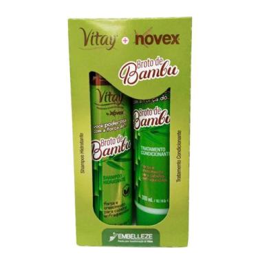 Imagem de Kit Shampoo Condicionador Broto De Bambu 300ml - Novex - Embelleze